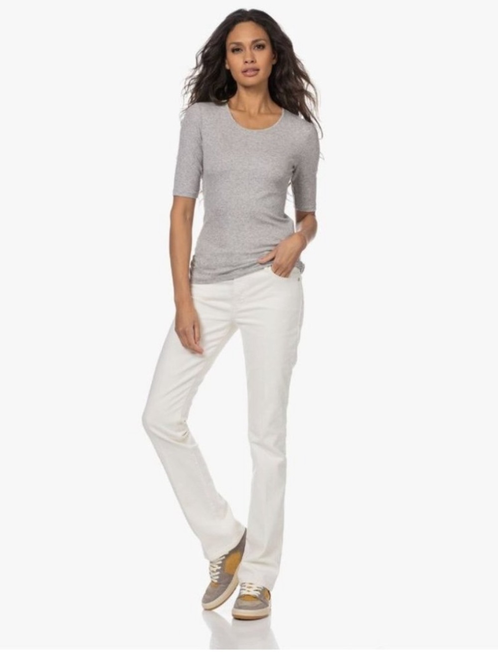 Frame Denim Ecru Boot Cut Jeans